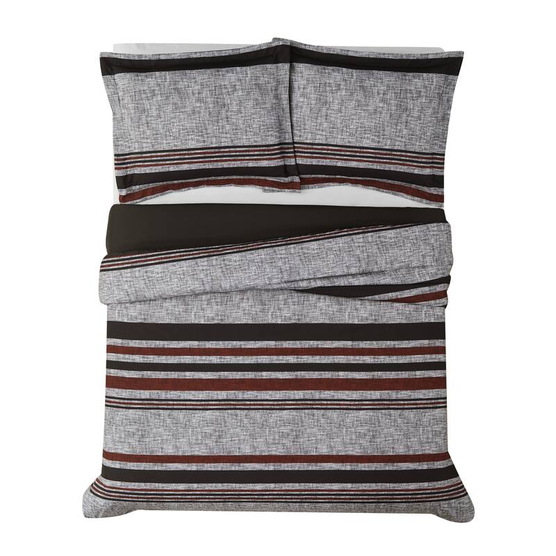 London Fog Warren Stripe Duvet Set