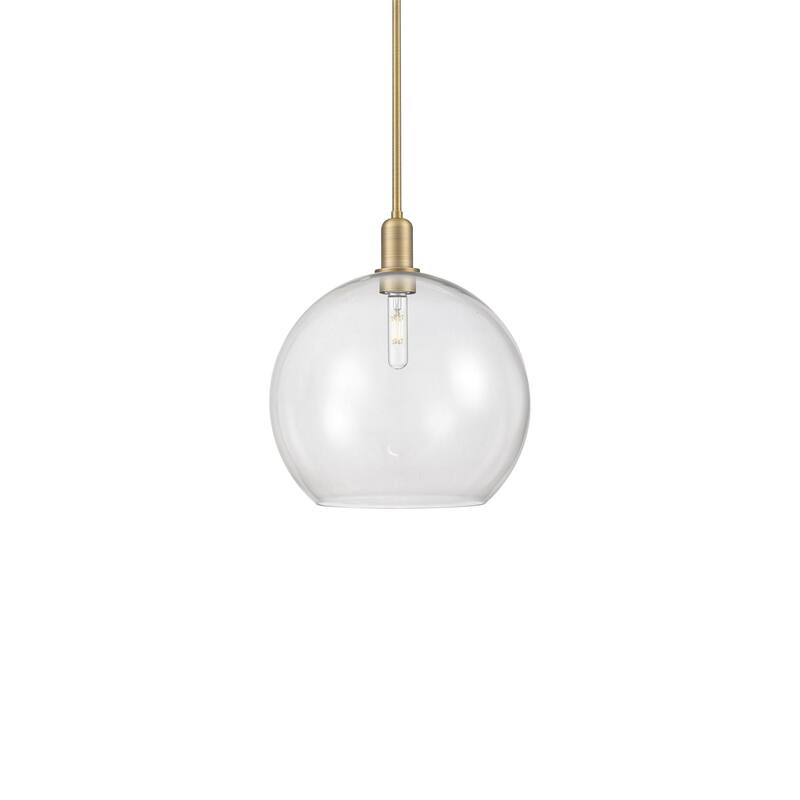 Innovations Lighting 716-1S-18-14 Athens Pendant Athens 14" Wide - Brushed Brass / Clear