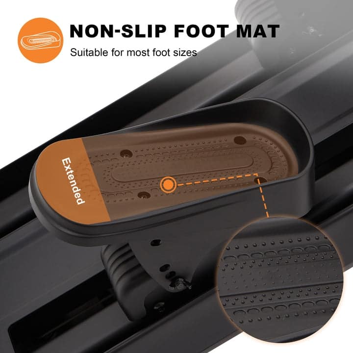 Upgraded Magnetic Stair Stepper for Home, 16-Level Adjustable Resistance up to 77LBS, with Cup Holder & Bluetooth APP