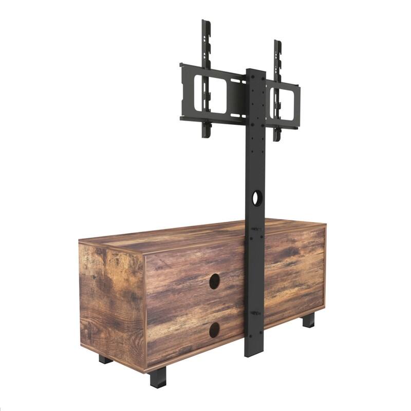 Rustic Brown TV Console with Storage Cabinet