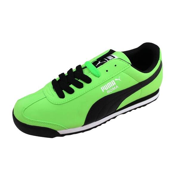 Shop Puma Men S Roma Sl Nbk 2 Fluro Green Black White 355753 01 Overstock 23436877
