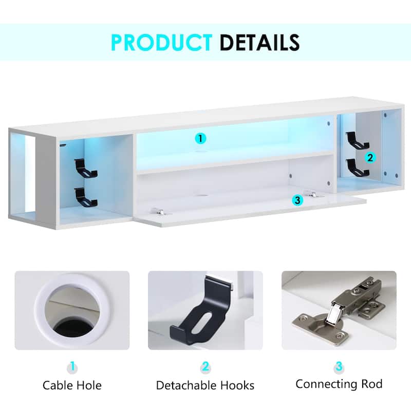TV Gaming Console with Hidden Storage Cabinet