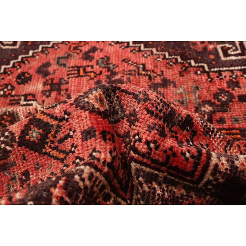 ECARPETGALLERY Hand-knotted Melis Light Red Wool Rug - 6'4 x 9'8