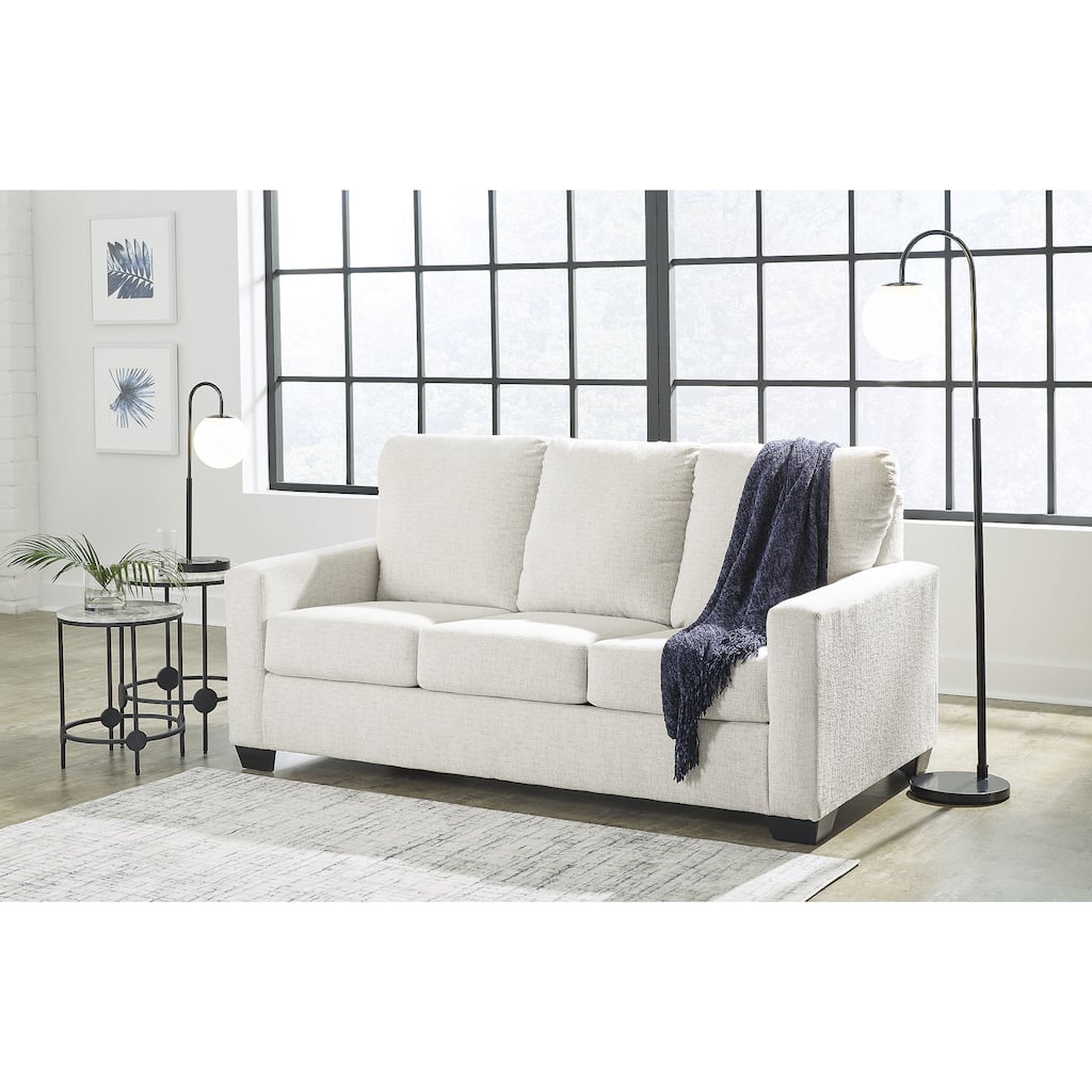 Signature Design by Ashley Rannis Snow Full Sofa Sleeper - 76"W x 40"D x 39"H