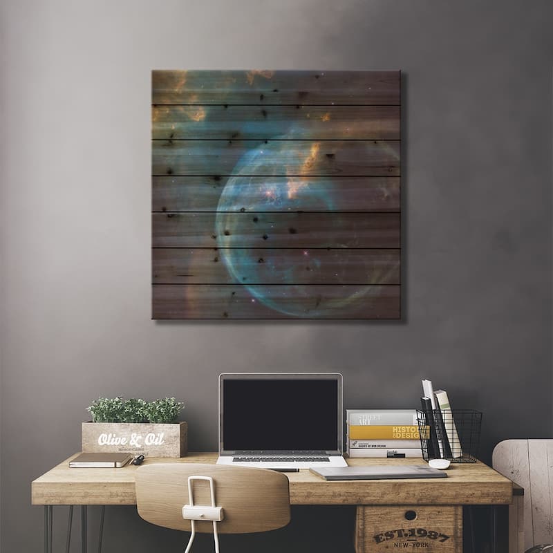 The Bubble Nebula (NGC 7635) Print On Wood by NASA - Multi-Color