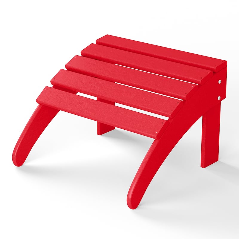 Polytrends Laguna Hdpe All Weather Outdoor Patio Foldable Ottoman