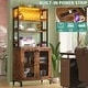 preview thumbnail 6 of 39, 66.9'' Tall Modern Wine Cabinet Bar Cabinet with Wine Glasses Rack and LED Strip and Power Outlets