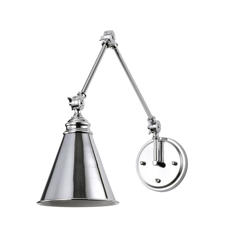 Esmerelda Wall Lamp Sconce Chrome Swing Arm 1-light