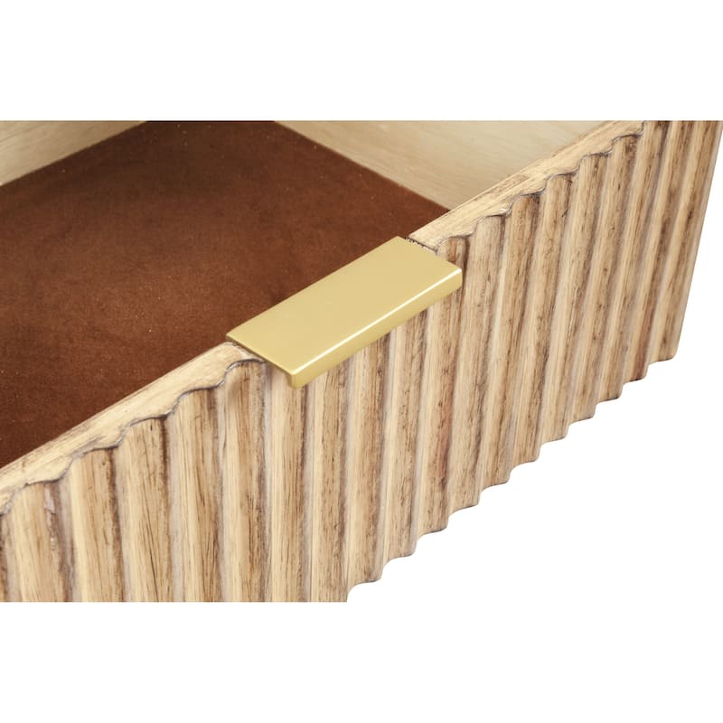 Origins by Alpine Larsen 2 Drawer Wood Nightstand