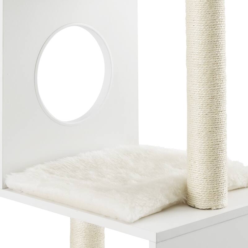 Sam's Pets Sheree 50" White Cat Tree