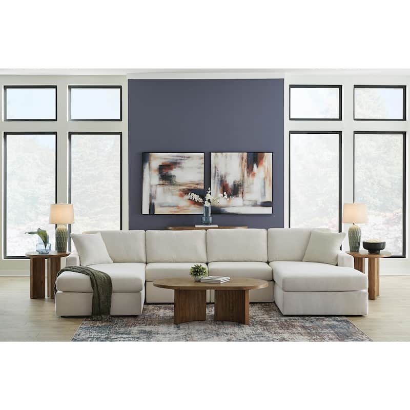Signature Design by Ashley Modmax 4-Piece Double Chaise Sectional - 142"W x 68"D x 36"H