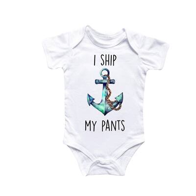 Boat Anchor Nautical - Baby Boy Girl Clothes Infant Bodysuit Funny Cute Newborn 5