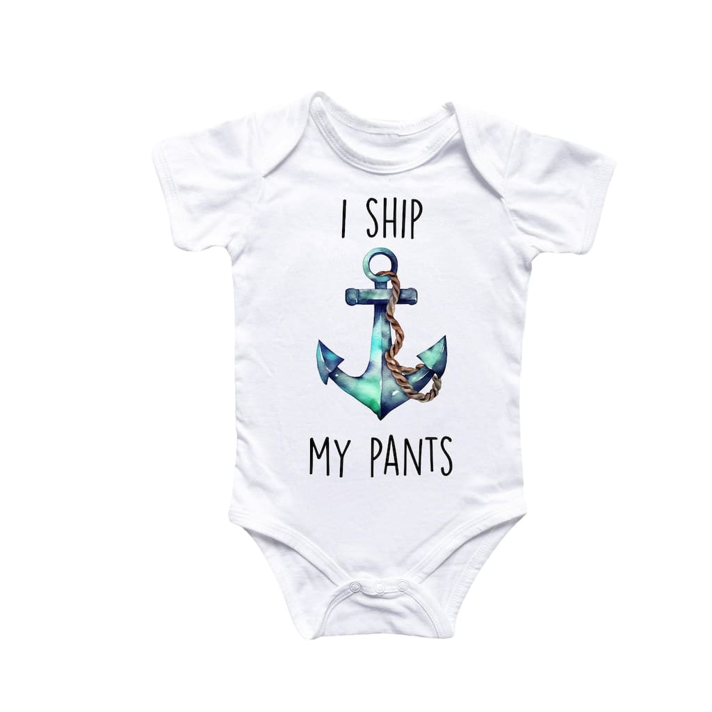 Boat Anchor Nautical - Baby Boy Girl Clothes Infant Bodysuit Funny Cute Newborn 5