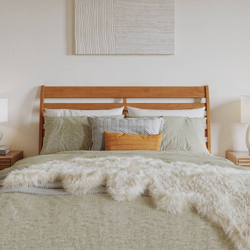 Solid Wood Low Profile Platform Bed - Modern Minimalist Design - Twin Twin XL Full Queen King