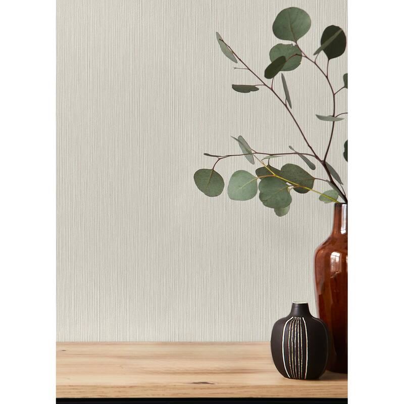 A-Street Prints Oren Ivory Shimmering Striations Wallpaper