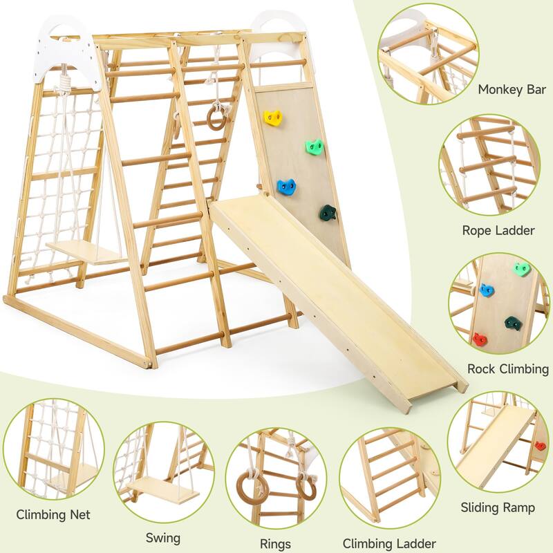 Gym Playset Climbing Structure for Climbing & Sliding for Boys and Girls