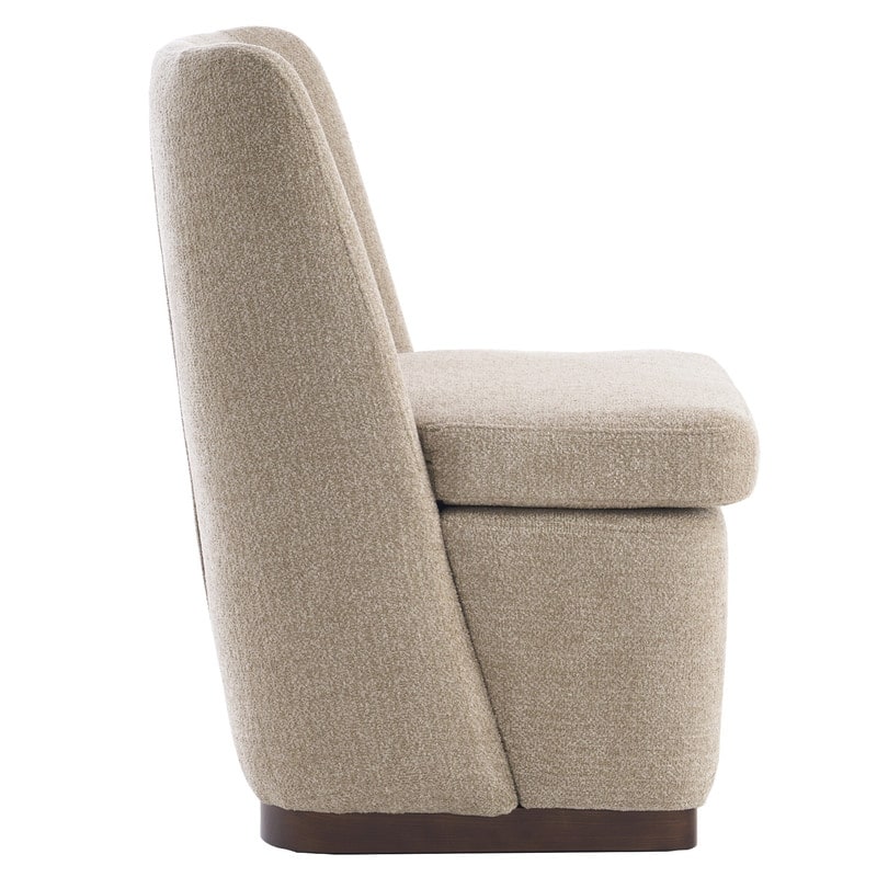 Modern Upholstered Accent Chair with Back for Dining Room, Living Room, Bedroom