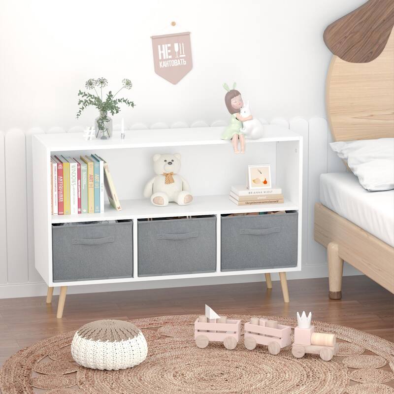 Children's Book Display, Toy Storage Cabinet Organizer