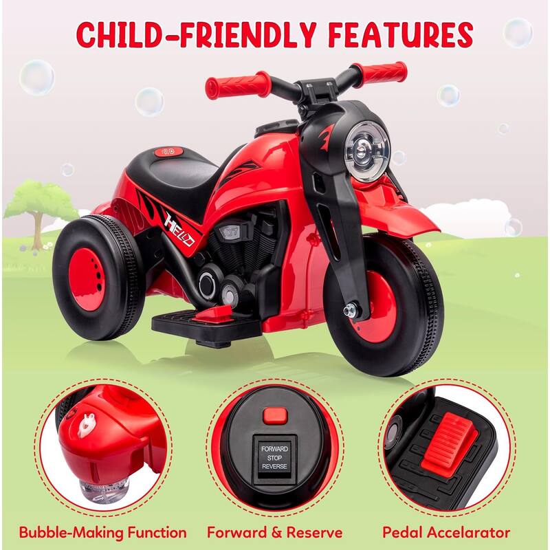 Kids Electric Motorcycle with Bubble Function