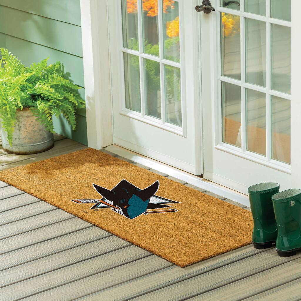 San Jose Sharks Full Color Indoor/Outdoor Coir Mat