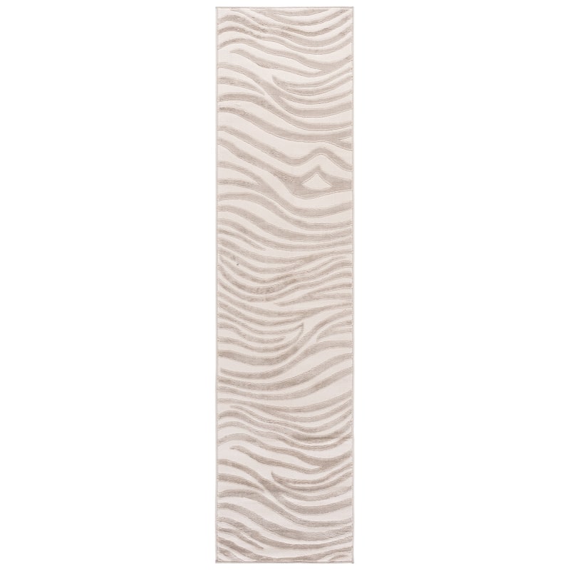 SAFAVIEH Saylor Fllanza Modern Rug - 2' x 8' Runner - Beige/Ivory