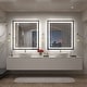 preview thumbnail 34 of 156, UL Certified Black Metal Framed LED Front Light and Backlit Anti-Fog Wall Bathroom/ Vanity Mirror