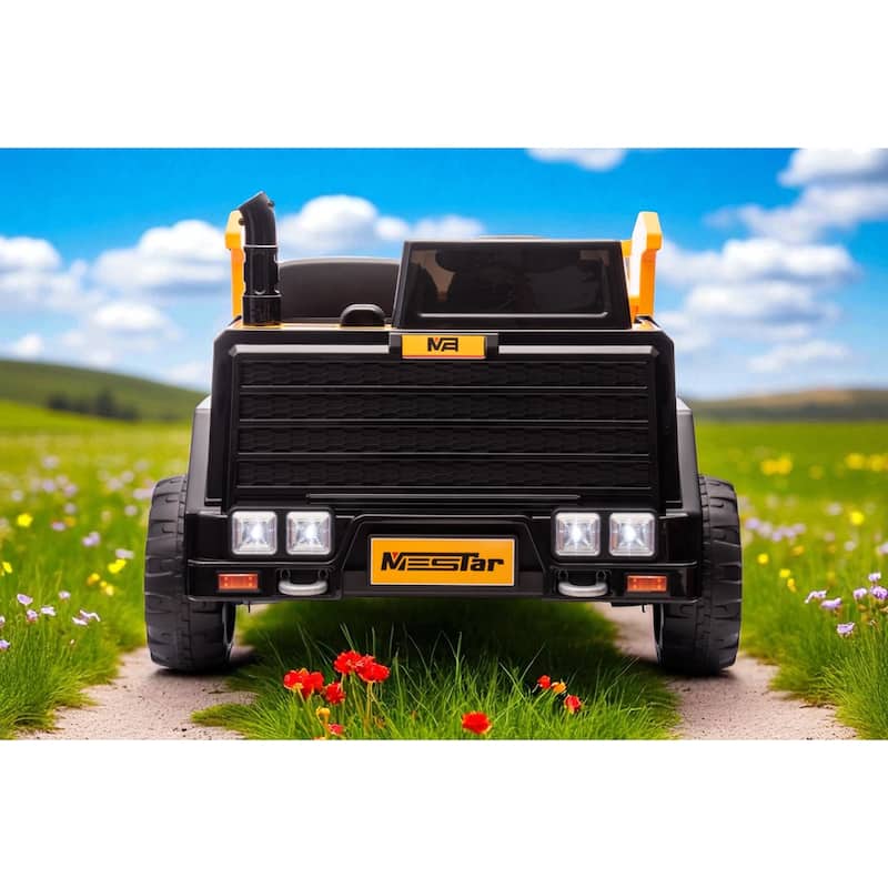 24V Ride-On Dump Truck , Automatic Trailer, Bluetooth, and Music - Electric Construction Vehicle Toy,Halloween gift