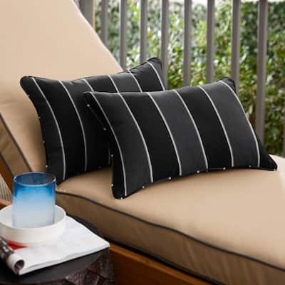 Sunbrella Peyton Granite Corded Indoor/ Outdoor Pillows (Set of 2)