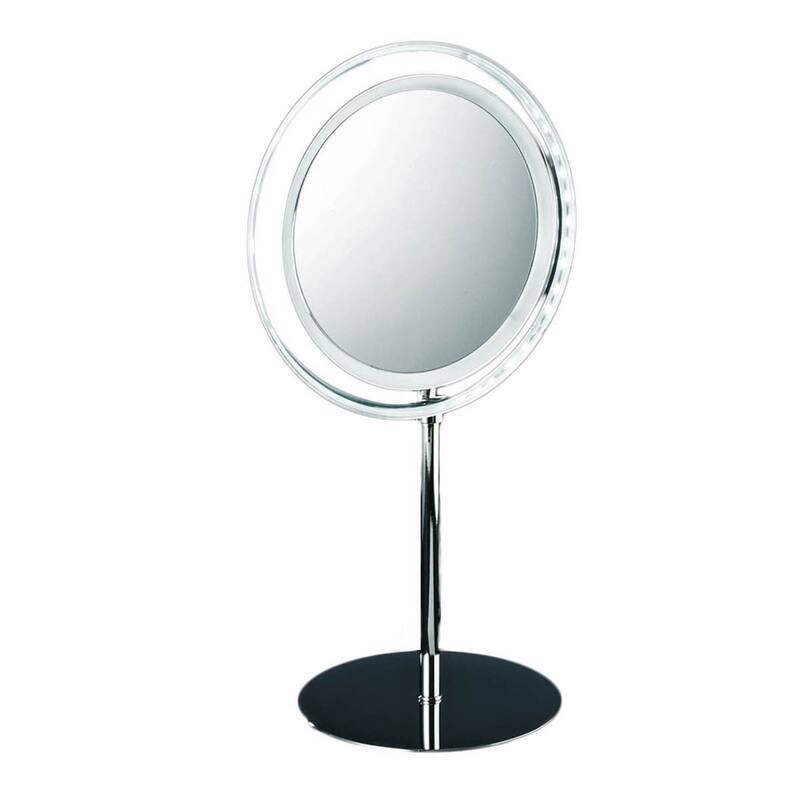 WS Bath Collections Spiegel Battery Powered Circular Magnifying - Polished Chrome