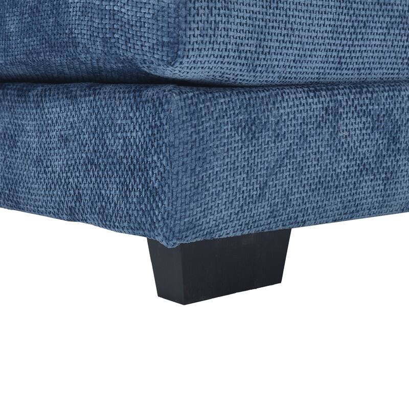 U-shaped Recliner Sofa Chenille Upholstered Chaise Sectional Sofa Symmetrical Reclining Couch with Double Thick Cushions