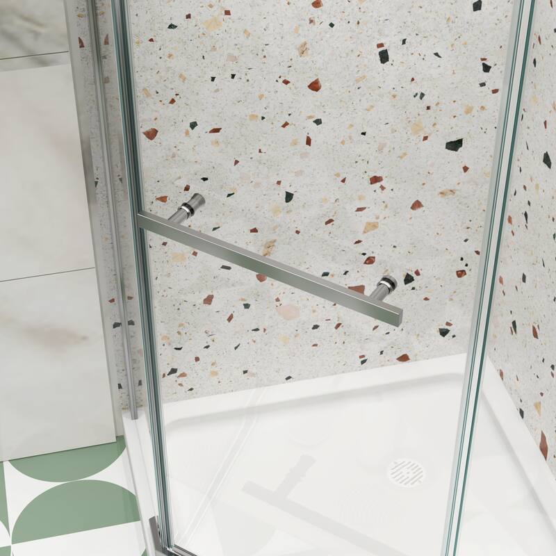 Pivot shower door, with 1/4" tempered glass