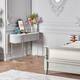CO-Z Velvet Upholstered Vanity Table with Drawer