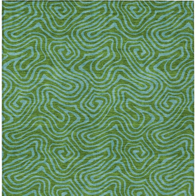 HomeRoots Abstract Transitional Rectangle Outdoor Rug