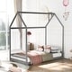 preview thumbnail 24 of 45, Twin Solid Wood Bed with House Design & Guardrails - Safe & Fun