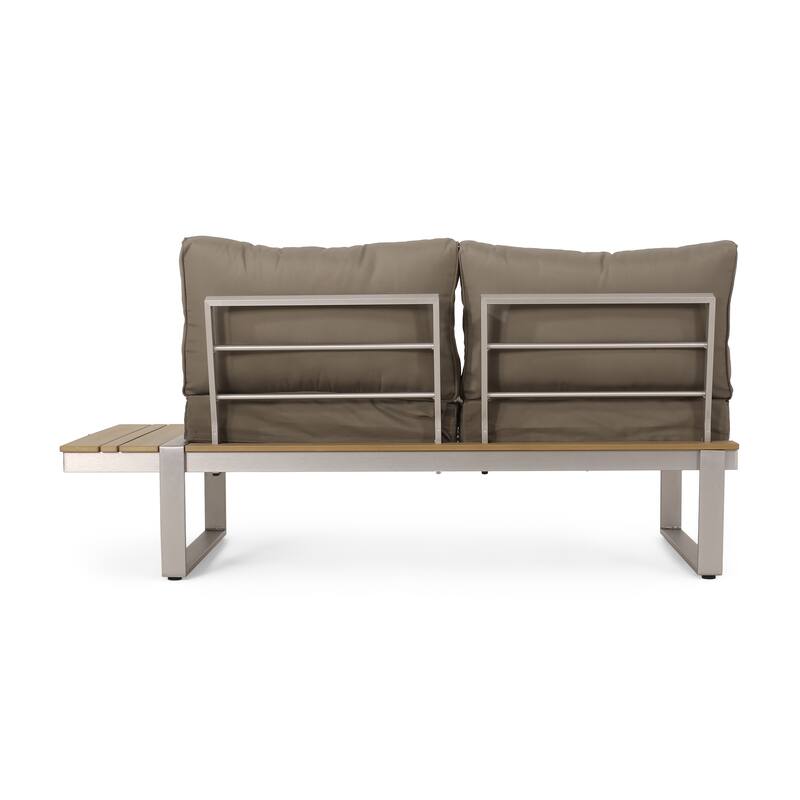 Sterling Aluminum 4-piece Sofa Set with Cushions by Christopher Knight Home
