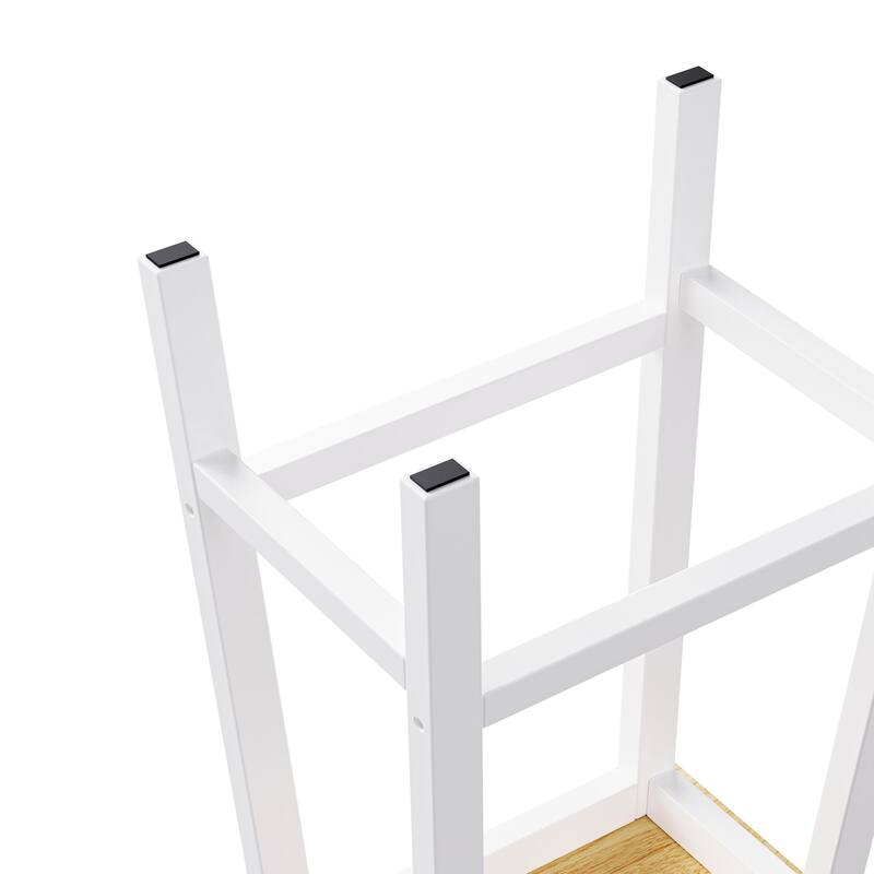 53" Kitchen Island with Drop Leaf, Power Outlet & Wheels, Rolling Cart with Storage Racks