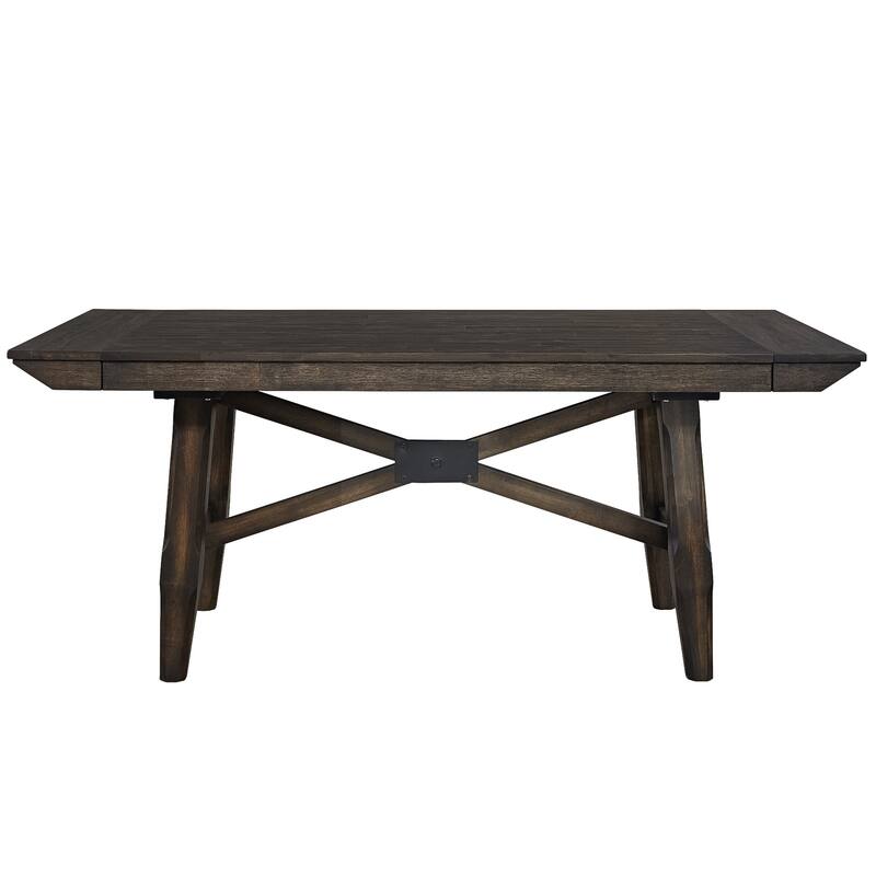 Double Bridge Dark Chestnut Opt 5 Piece Trestle Table Set