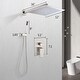 preview thumbnail 3 of 6, 12" Rain Shower Head Systems Wall Mounted Shower - 16*12*2.44