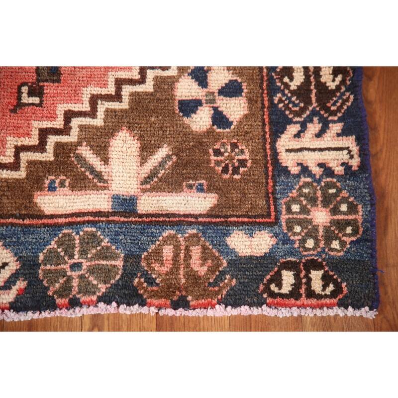 Tribal Bakhtiari Persian Vintage Area Rug Handmade Wool Carpet - 3'3"x 4'8"