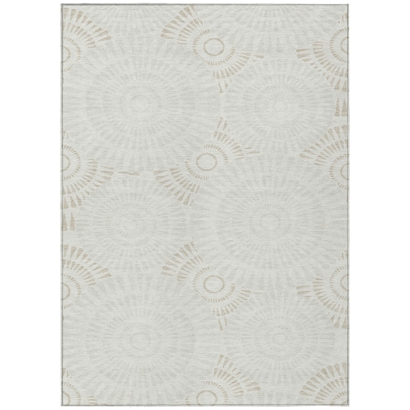HomeRoots Geometric Transitional Rectangle Outdoor Rug