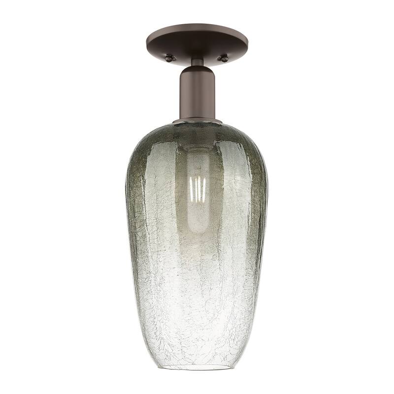 Innovations Lighting Downtown Urban - Brookhaven Flute - 1 Light 7" Semi-Flush Mount Light