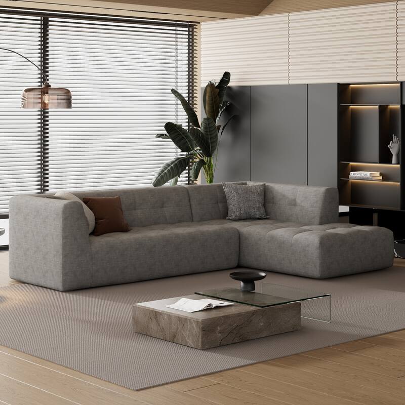 110.2*72.8" Modular Modular Combination Living Room Sofa Set, Modern Minimalist Sofa, Living Room Upholstered Sofa Bed, Bedroom,
