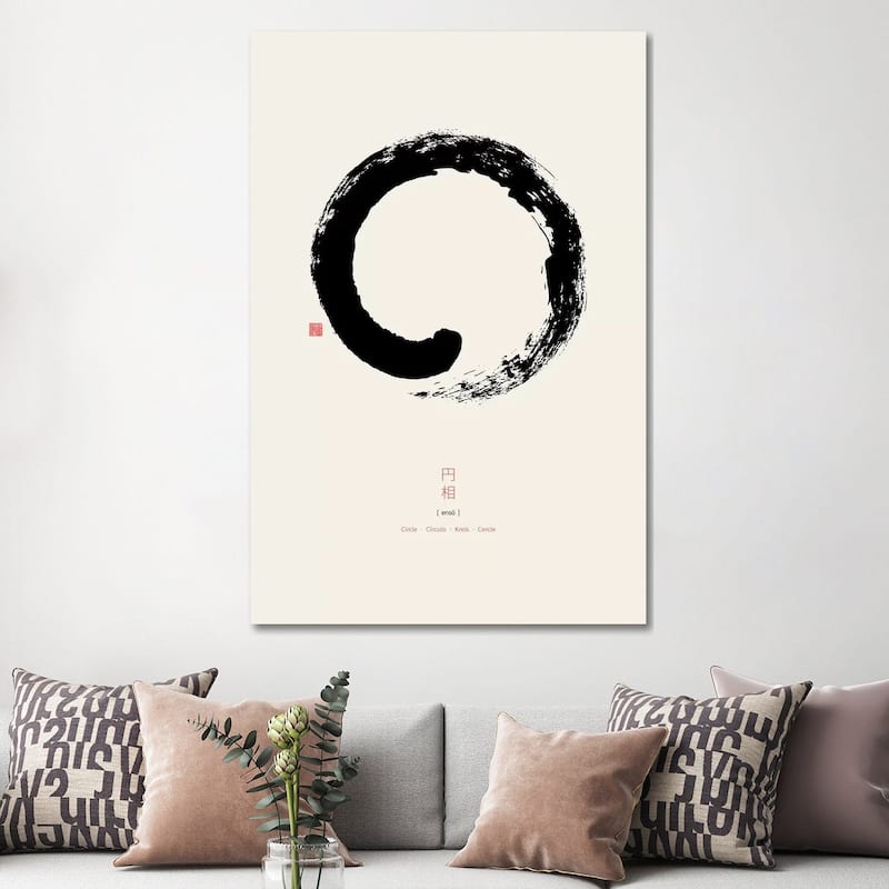 iCanvas "Enso On White Background" by Thoth Adan Canvas Print