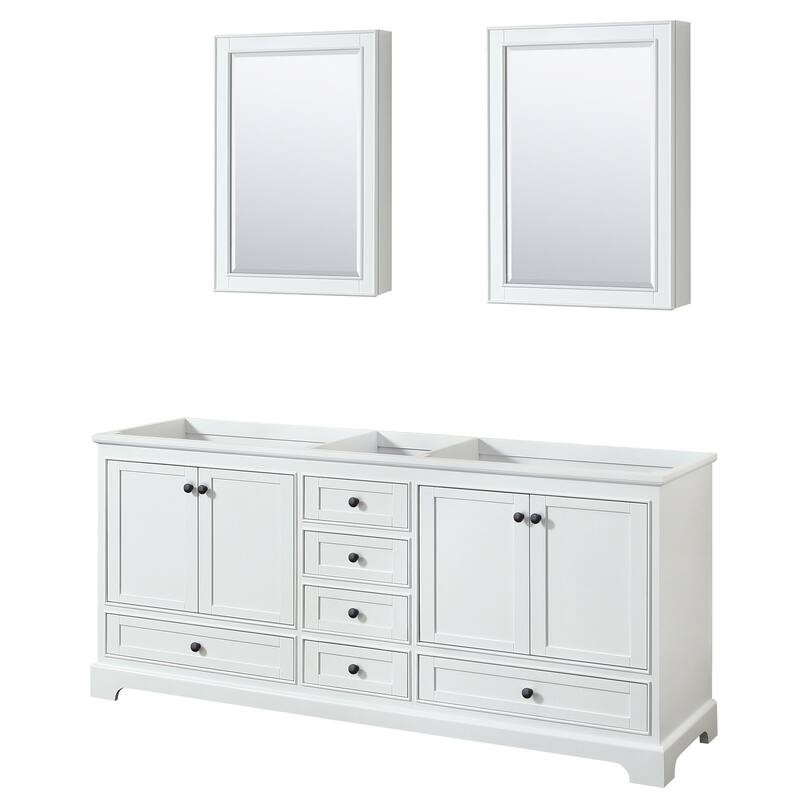 Wyndham Collection Deborah 79" Free Standing Double Wood Vanity