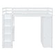 preview thumbnail 16 of 38, Full Size Loft Bed with large shelves, writing desk & LED Light, White