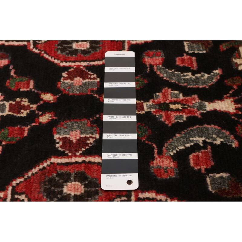 ECARPETGALLERY Hand-knotted Andelz Black, Red Wool Rug - 2'10 x 9'10
