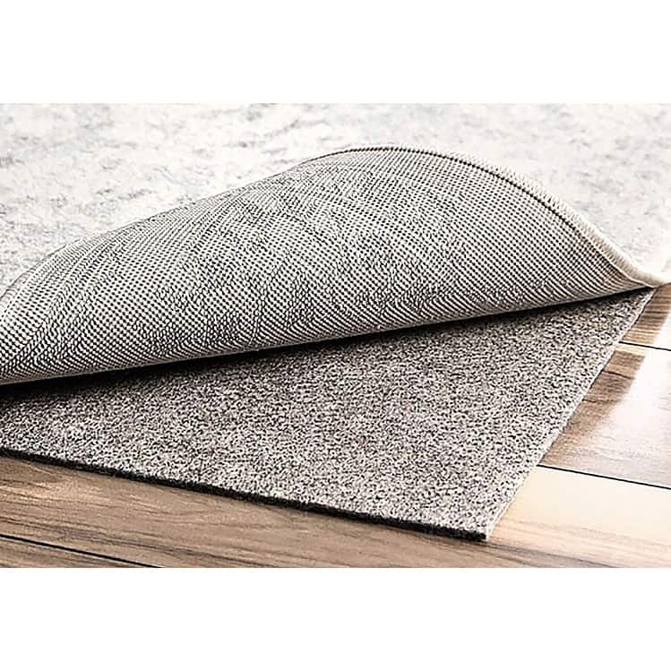 Non-slip Grey Noise Reducing Carpet Mat Rug Pad for Hard Floors - 10' x 10'