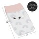 preview thumbnail 5 of 4, Pastel Rainbow Collection Girl Changing Pad Cover - Blush Pink, Purple, Teal, Blue and White