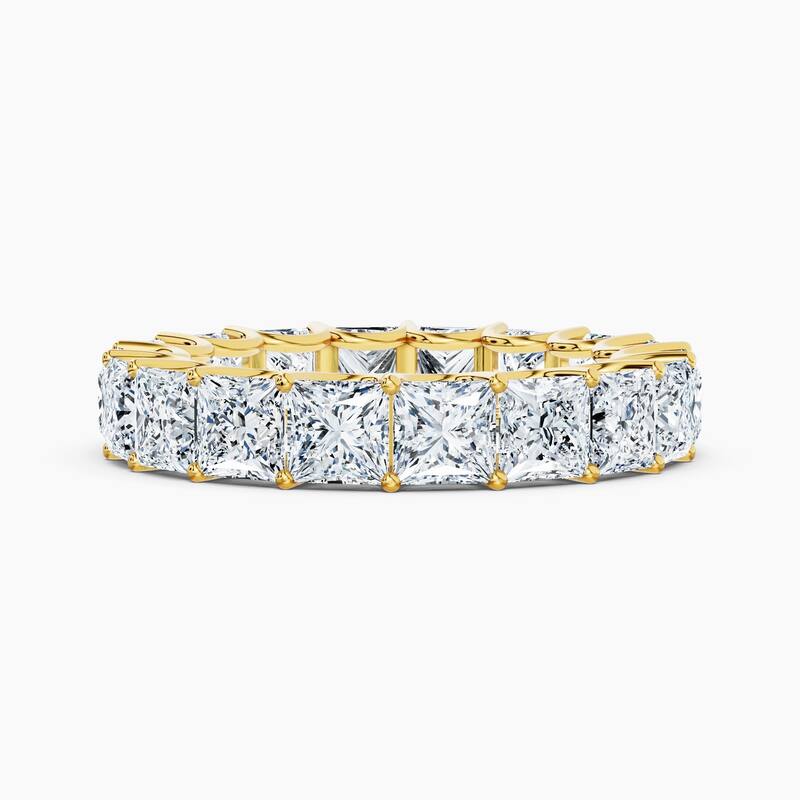 Auriya 14k Gold Princess Lab Grown Diamond Eternity Band 2.60 - 11.25 ct. tw. (F-G, VS) - 7.20 ct. wt. - 8.5 - Yellow