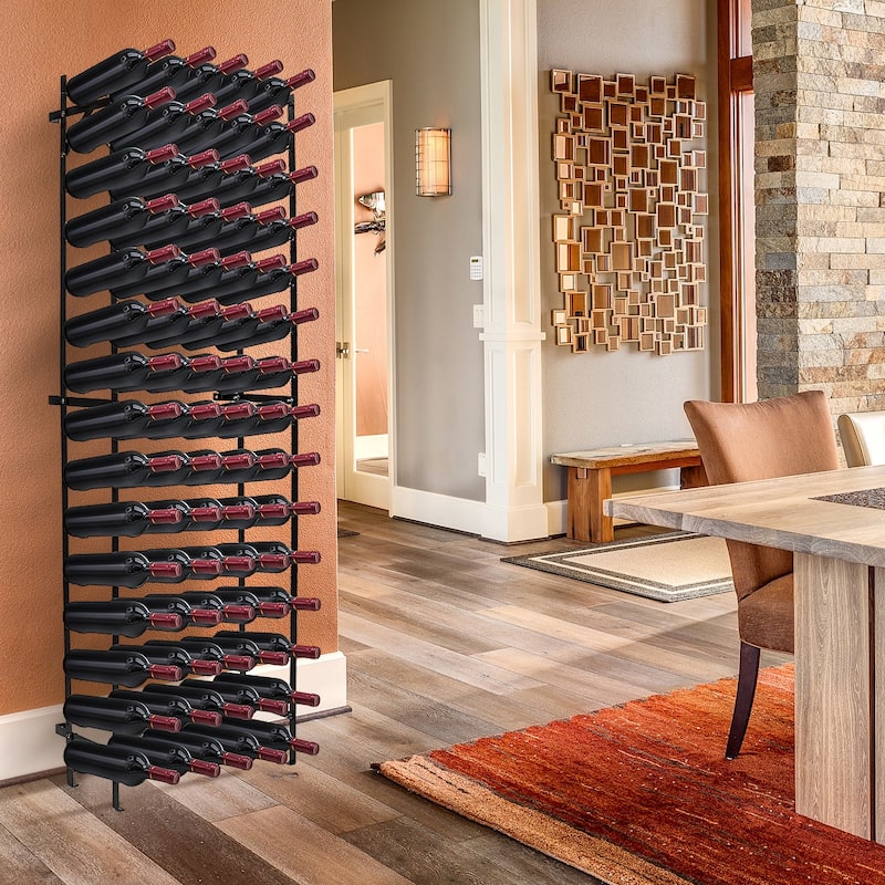 Freestanding Metal Wine Rack - Up to 150 Wine Bottles
